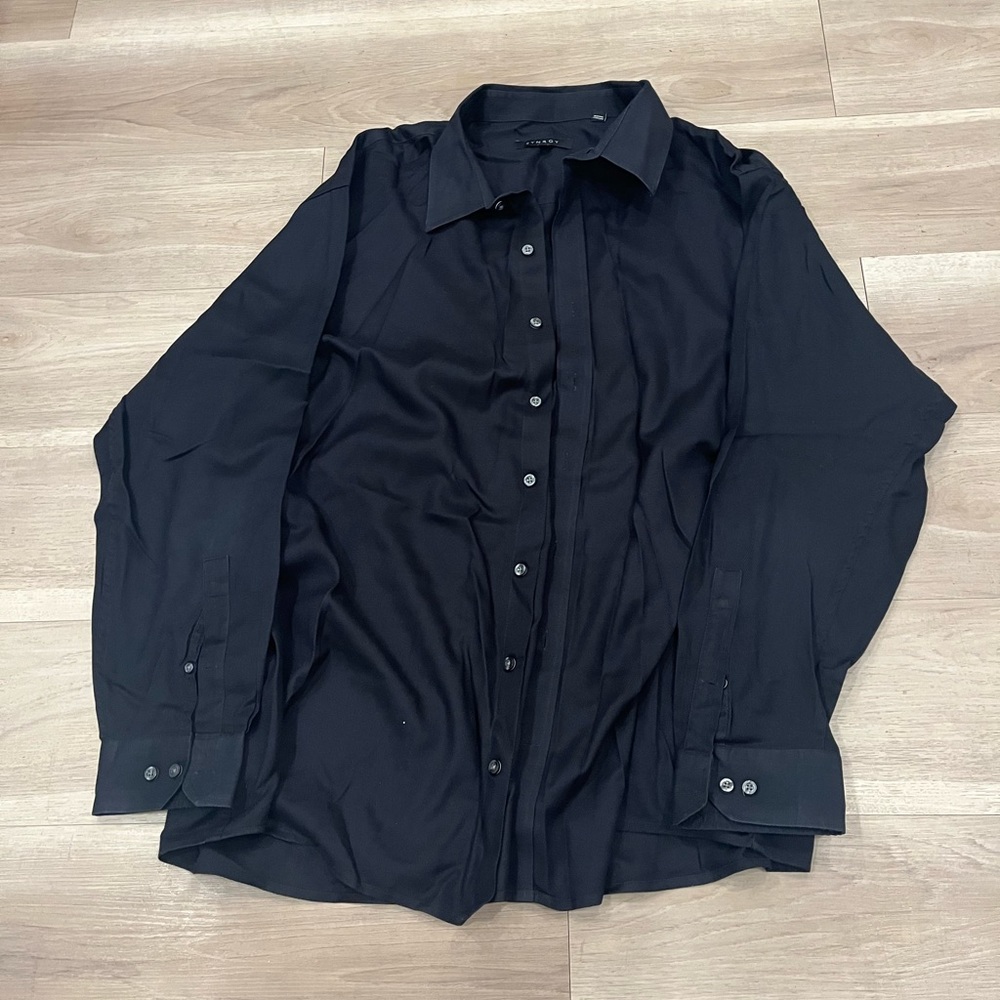 SYNRGY Black Long Sleeve Button Up Size 2XL